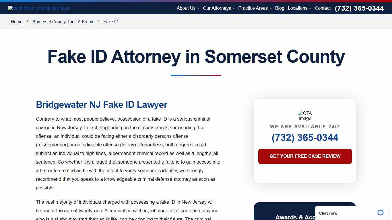Fake ID Lawyer in Somerset County - Keith Oliver Criminal Law