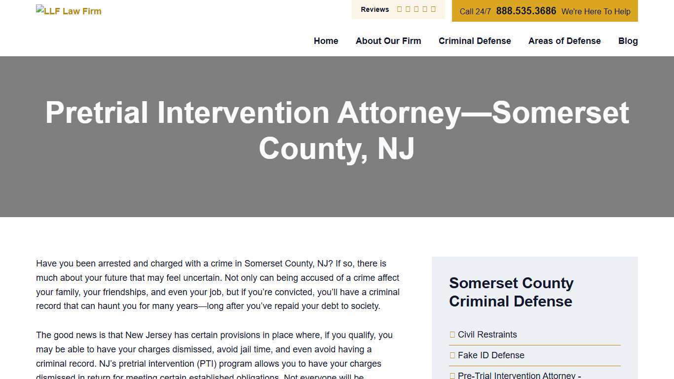 How to Get a Pretrial Intervention in Somerset County, NJ